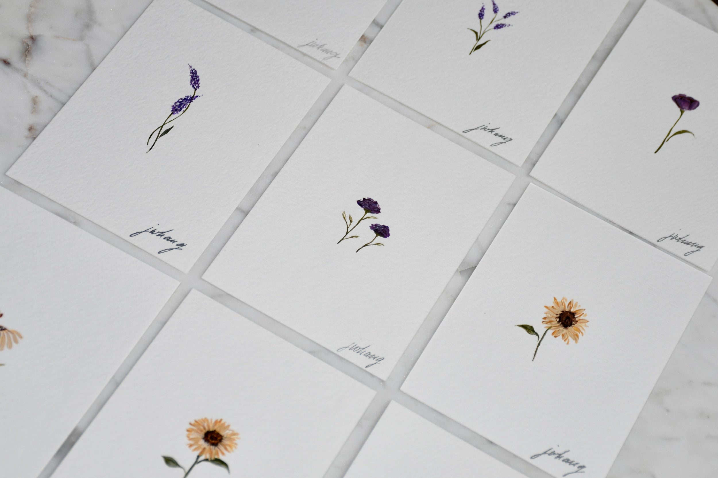 Mini Floral Paintings