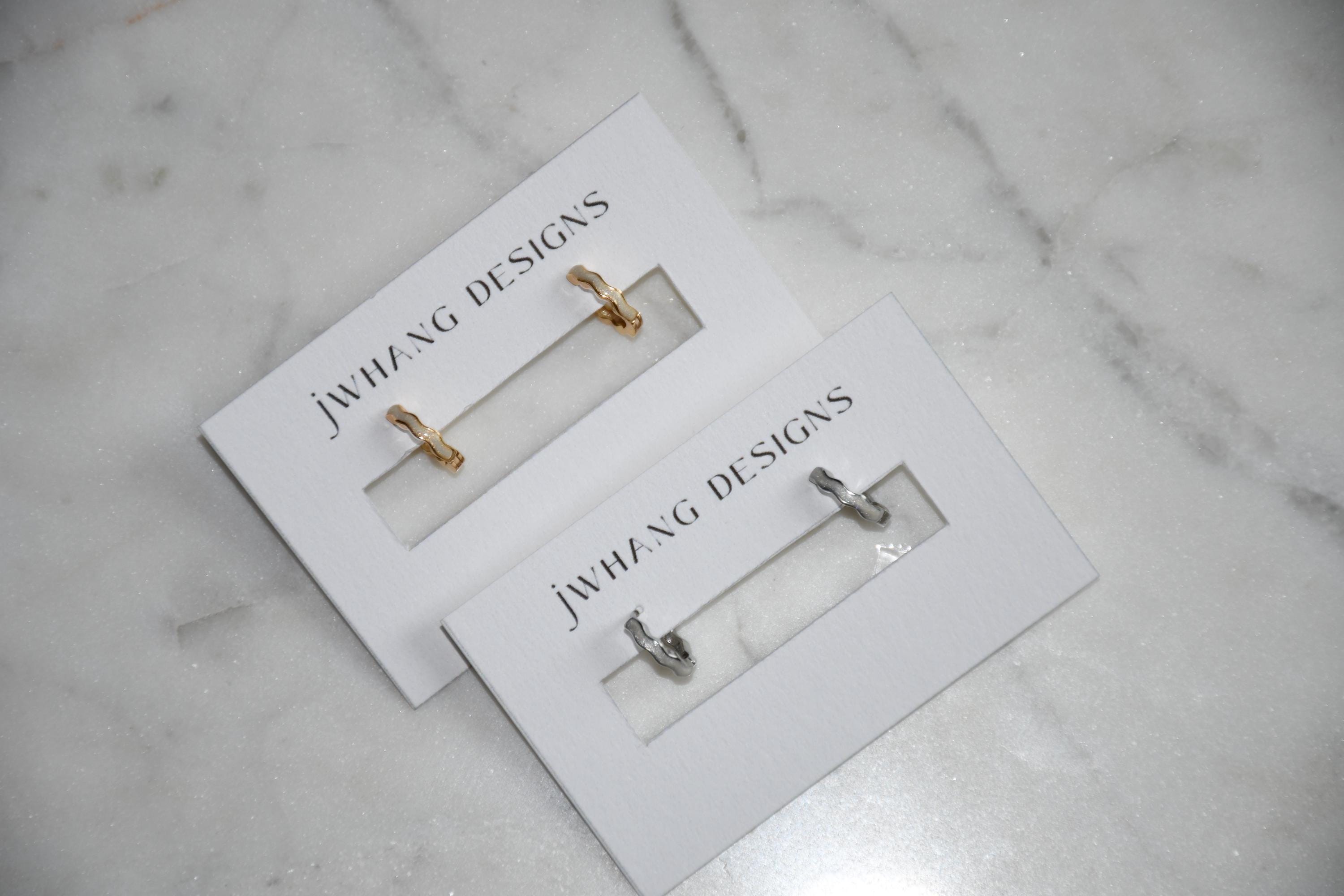 Wavy Silver Shimmer Huggies