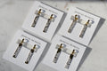 Gold Hand-Painted Bar Hoops