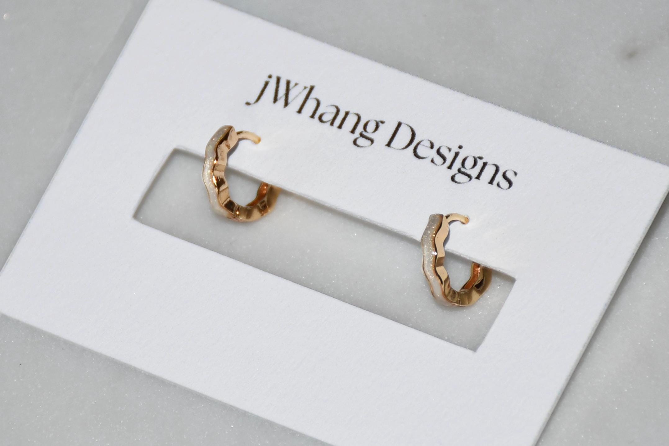 Wavy Gold Shimmer Huggies