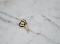 Gold Bar Dangle Hoops