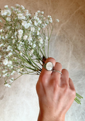 Bold Ivory Marble Ring