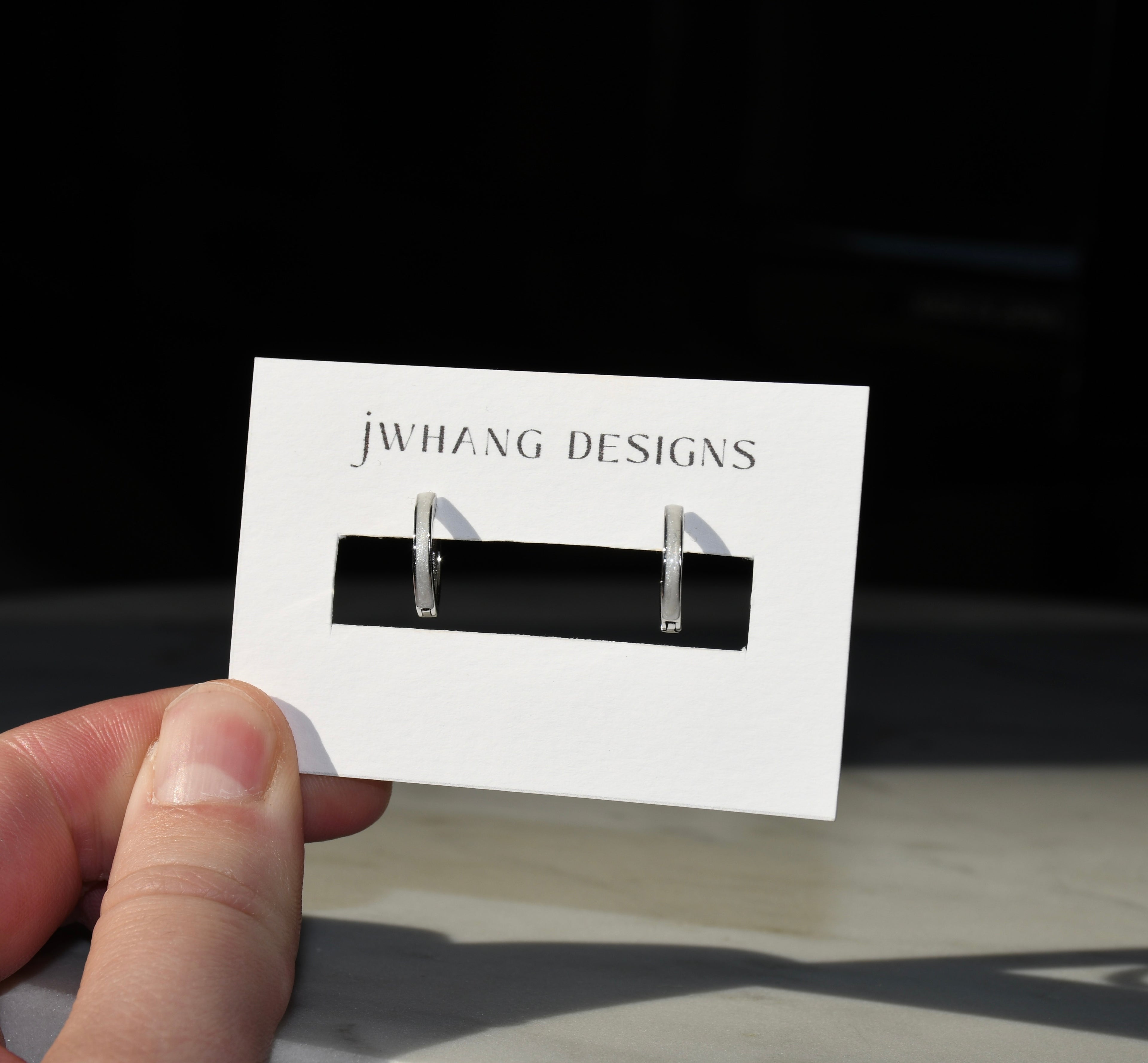 Classic Silver Shimmer Hoops