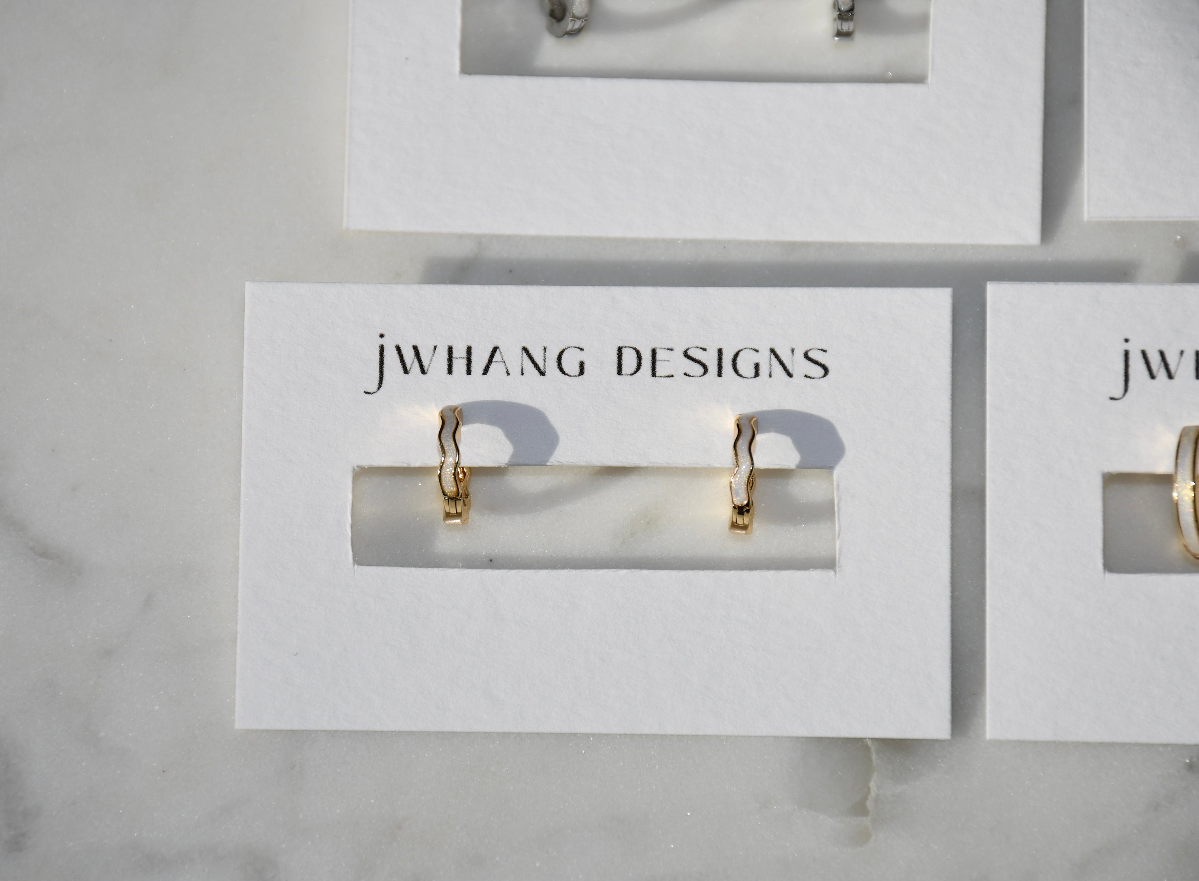 Wavy Gold Shimmer Huggies