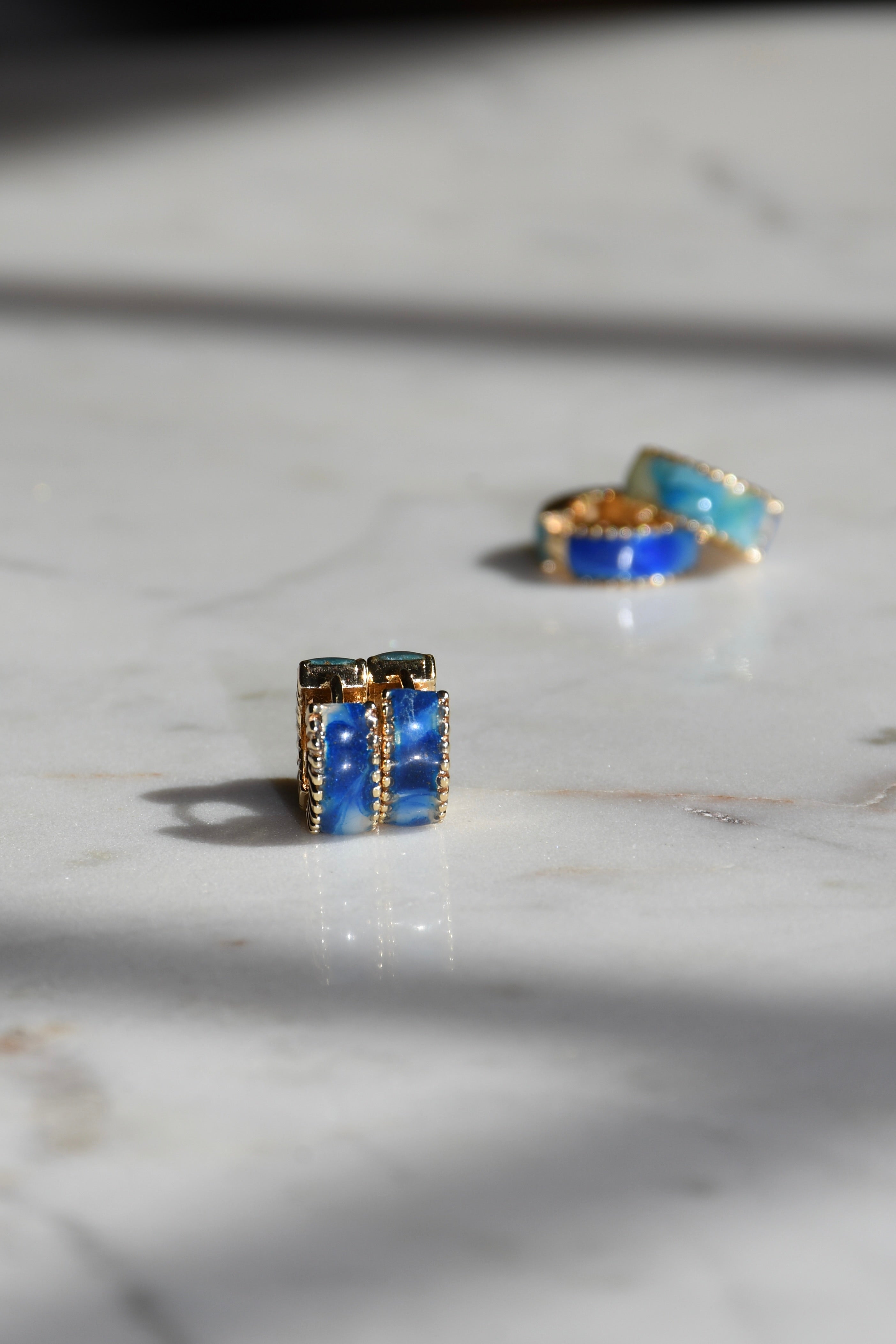Reversible Gold Clay Huggies