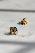 Reversible Gold Clay Huggies