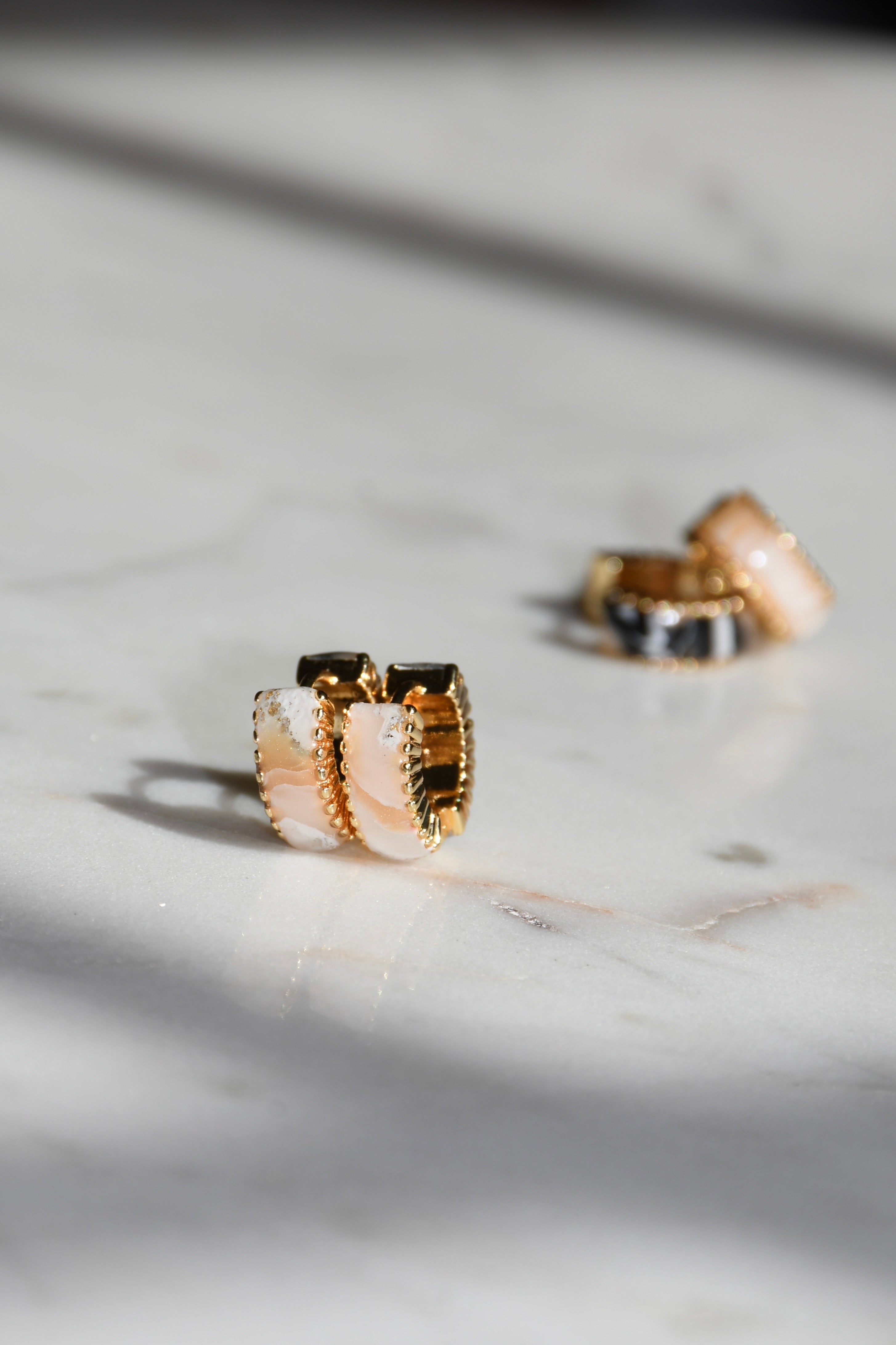 Reversible Gold Clay Huggies