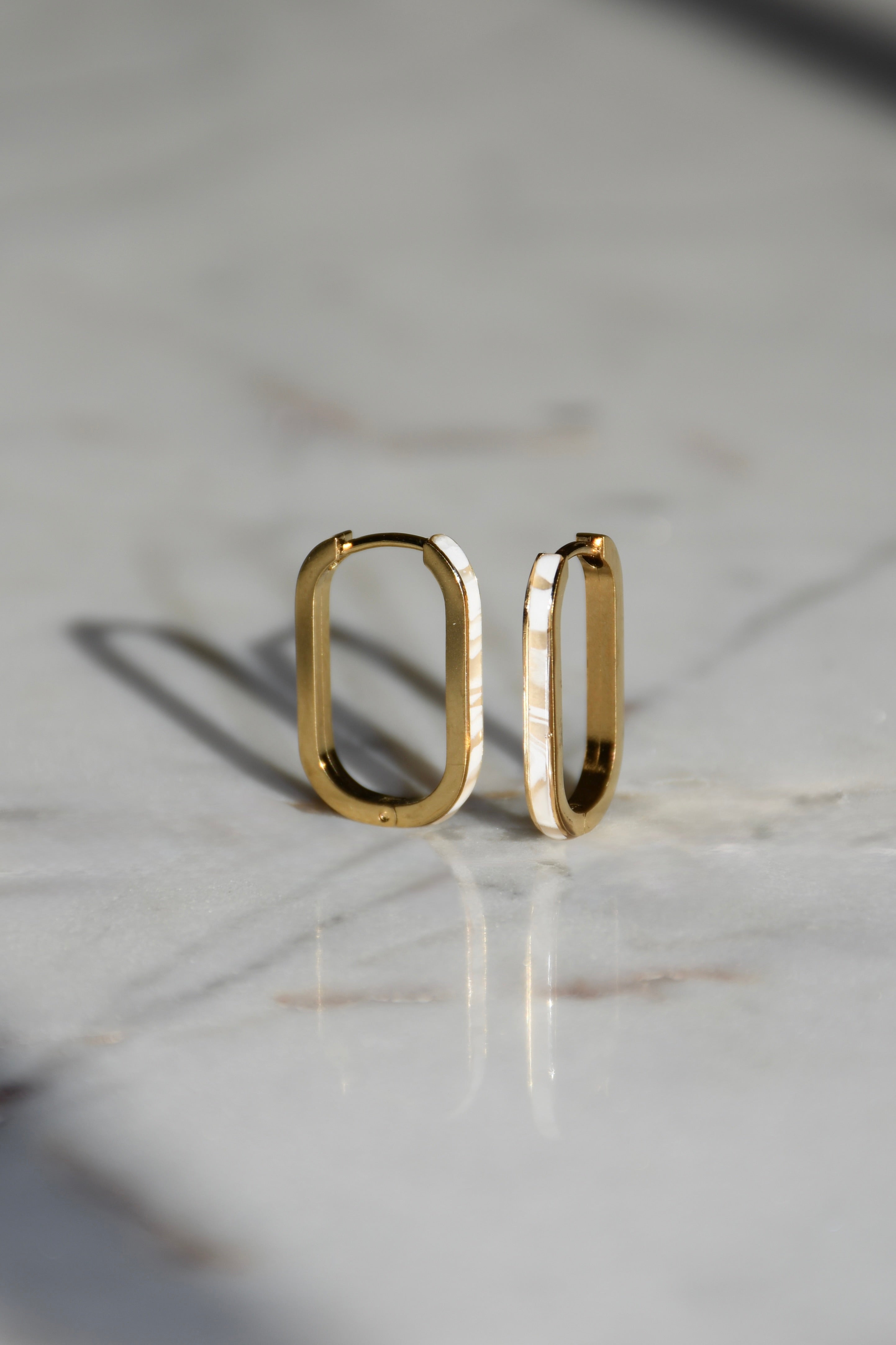 Marble Clay Hoops