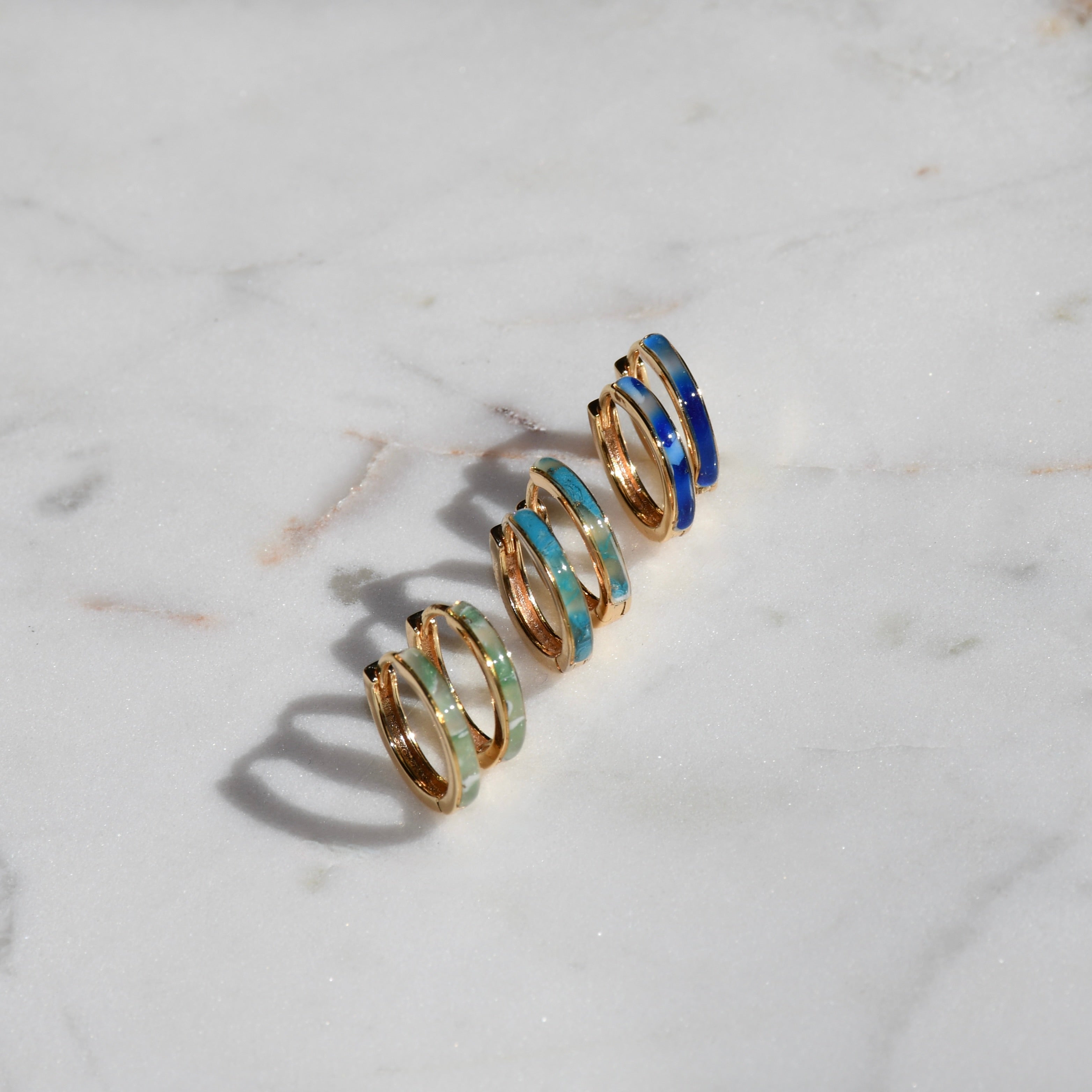 Gold Marble Clay Huggies