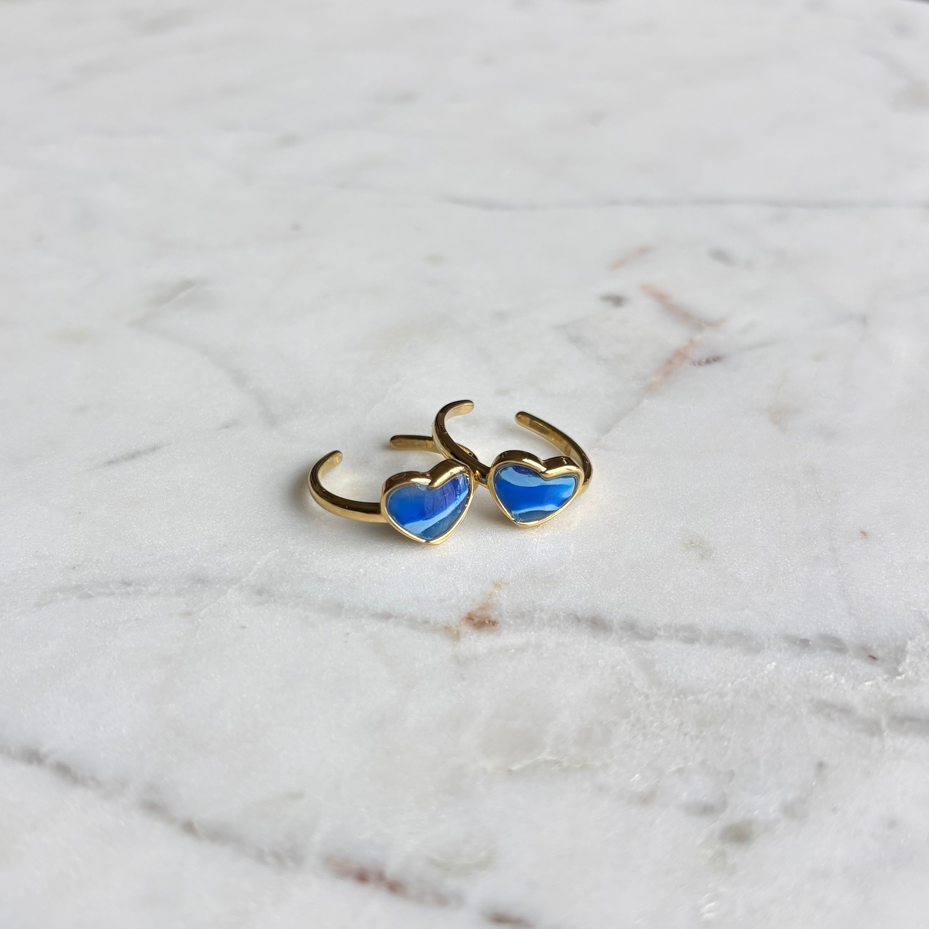 Mini Adjustable Clay Heart Ring