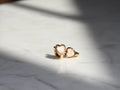 Gold Clay Heart Huggies