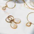Vintage Marble Oval Hoops