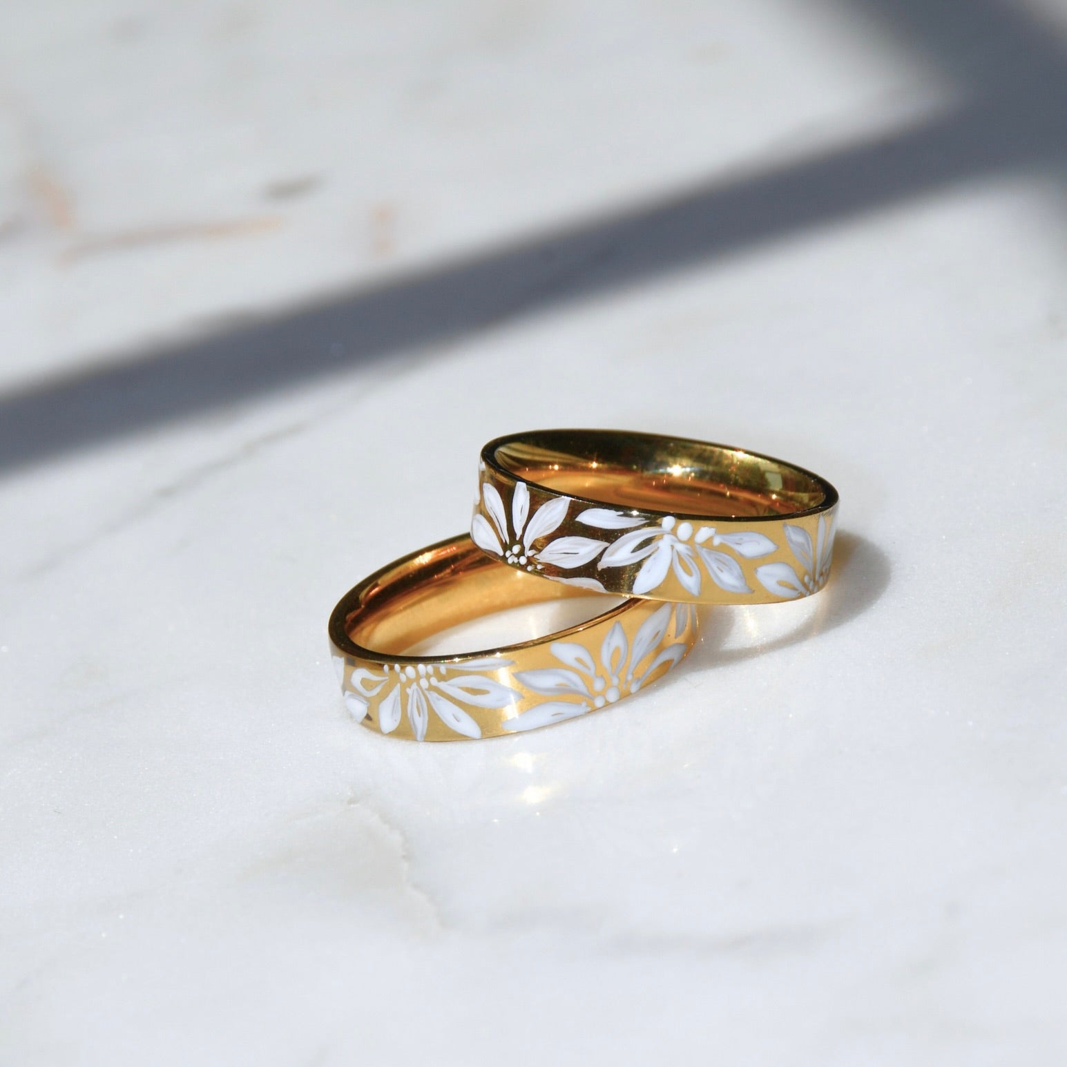 Gold Hand-Painted Ring
