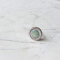 Vintage Silver Marble Sun Ring