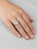 Bold Marble Ring - Ivory/Sizes 8&9