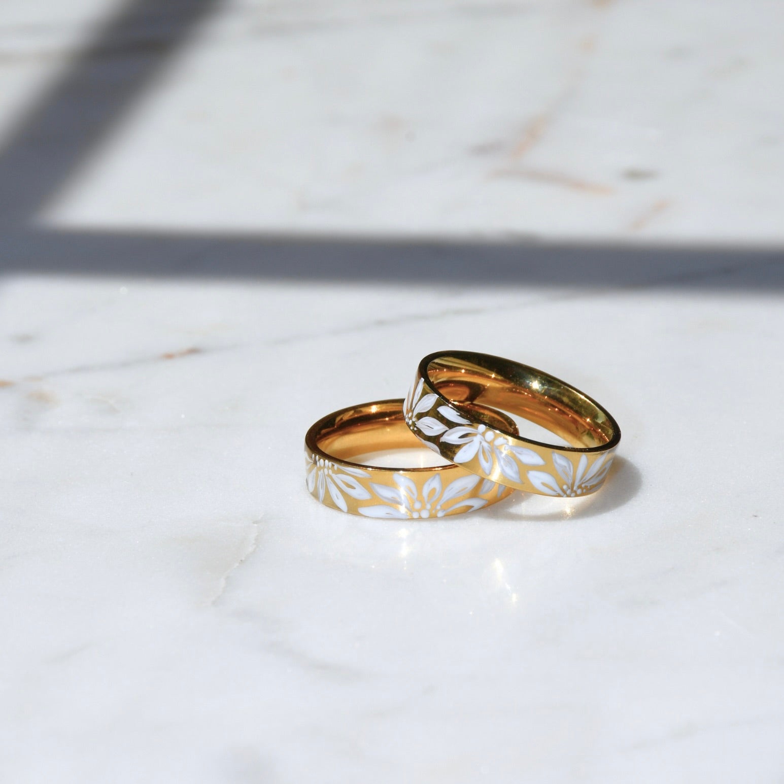 Gold Hand-Painted Ring