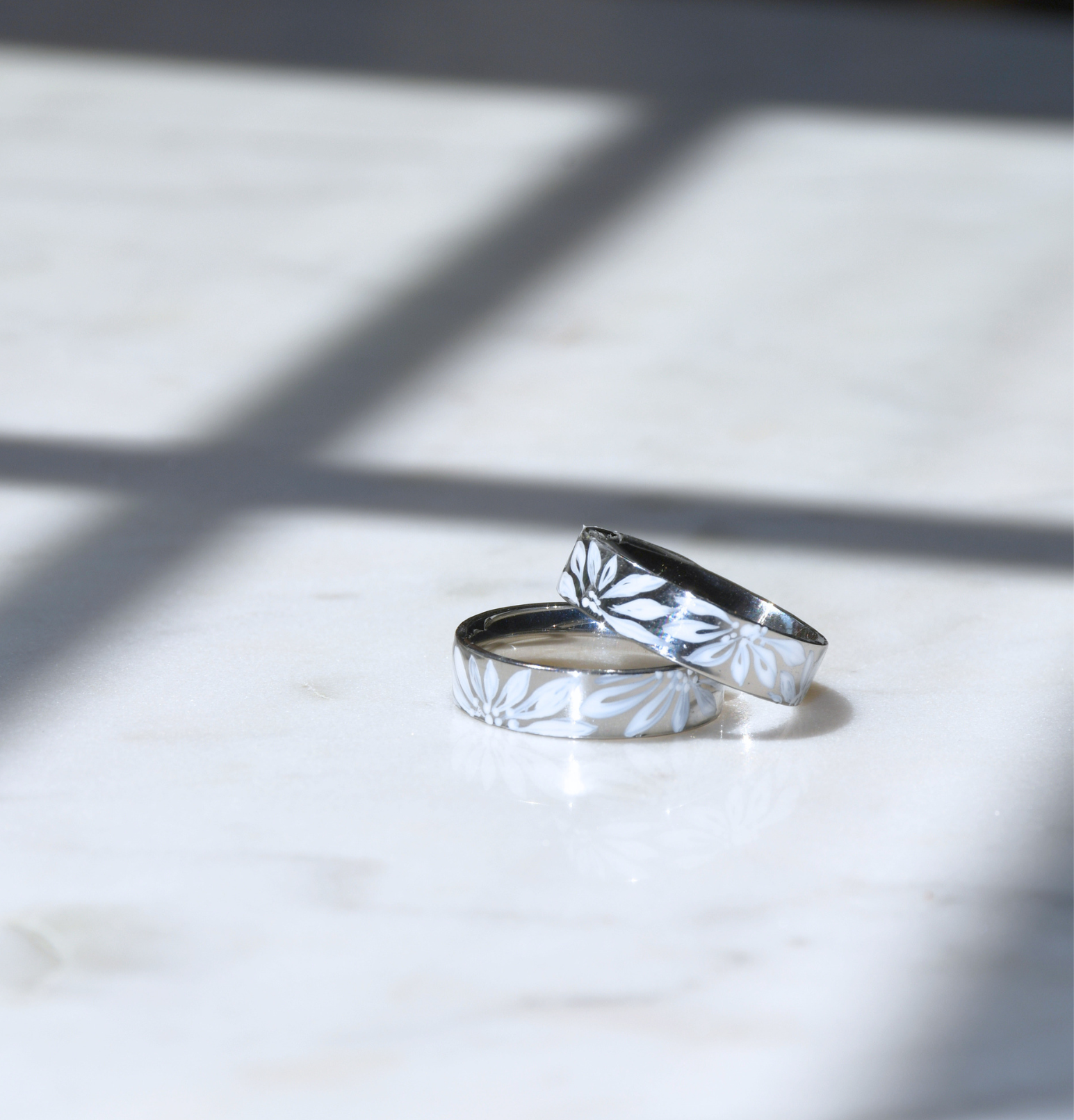 Stainless Steel Hand-Painted Ring